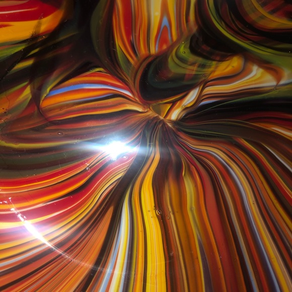 Missoni for Target Handblown Multicolored Swirl Glass Platter LNC - Picture 3 of 4